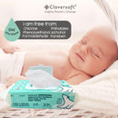 Cloversoft Unbleached Bamboo Pure Water Organic Baby Wipes 3 X 70 Sheets