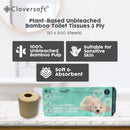 Cloversoft Unbleached Bamboo Toilet Tissues 3 Ply 10 X 200 Sheets