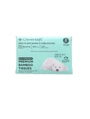 Cloversoft Plant-Based Compact Unbleached Bamboo Premium Tissues 3 Ply 100 Sheets Plus extra 10 sheets