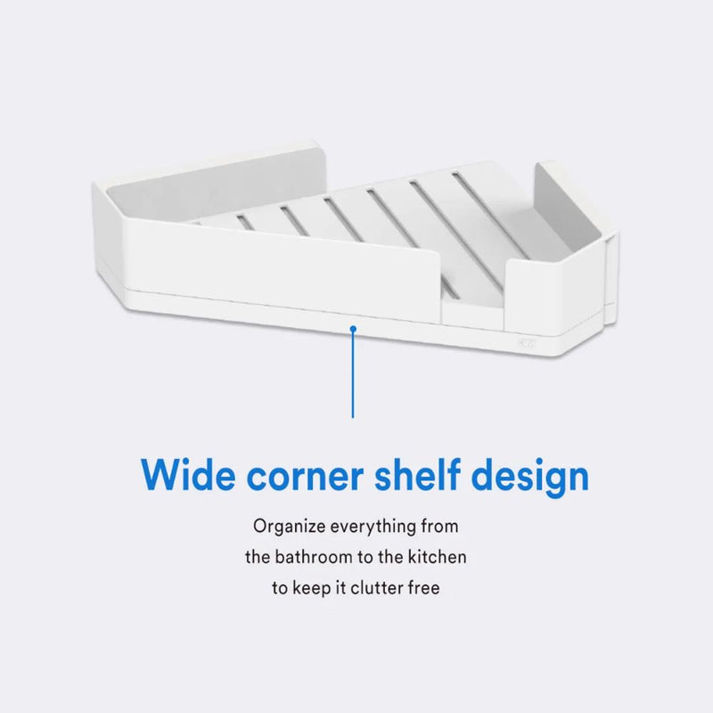 3M Command 17715 Corner Shelf, White