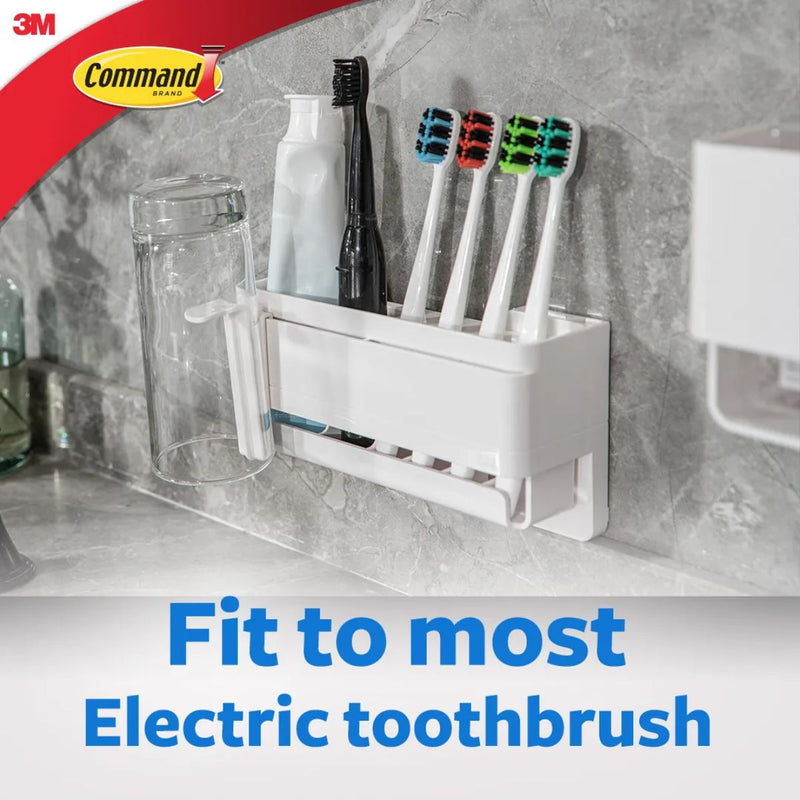 3M Command Toothbrush & Toothpaste Holder 17721 Up to 3kg, Water Resistant