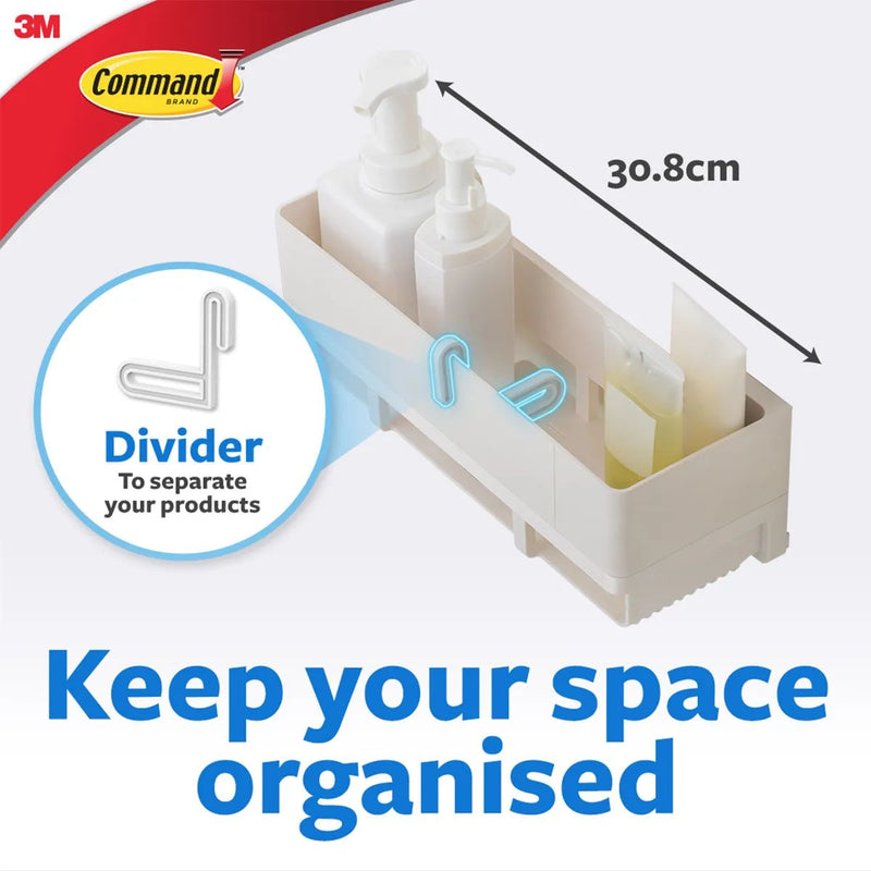 3M Command Bathroom Caddy 17723 Holds Up to 4kg, White