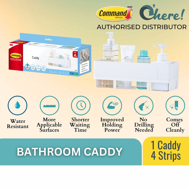 3M Command Bathroom Caddy 17723 Holds Up to 4kg, White