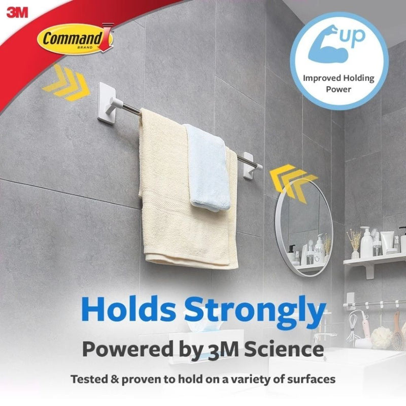 3M Command Bathroom Towel Bar 17730 Up to 4.5kg Water Resistant