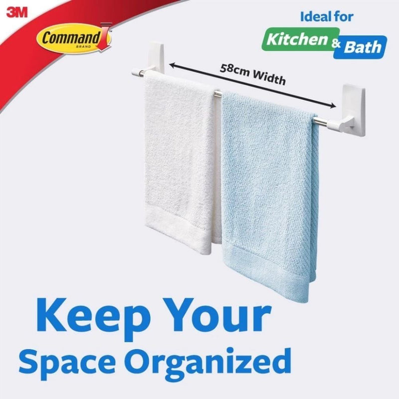 3M Command Bathroom Towel Bar 17730 Up to 4.5kg Water Resistant