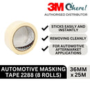 3M Automotive Masking Tape 2288, 36MM x 25M (8 Rolls)