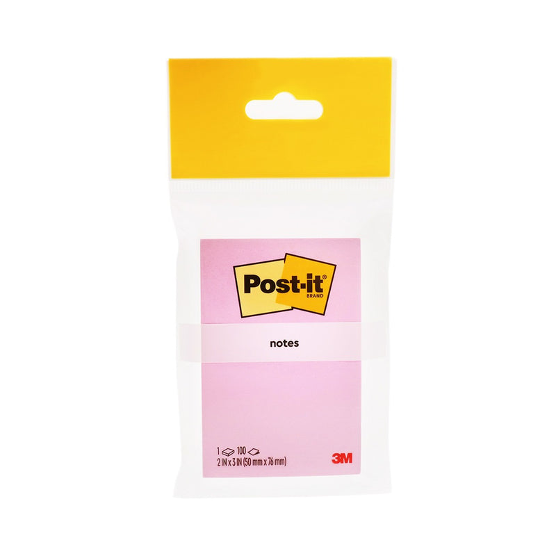 3M Post-it Notes Millennial Pink 656-1MP, 2 In x 3 In, 100 Sheets