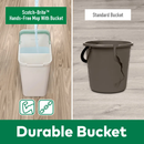 3M Scotch Brite Compact Hands-Free Flat Mop with Bucket