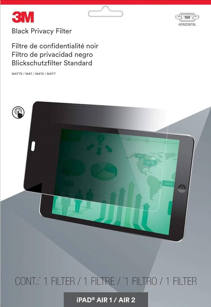 3M Privacy Filter for Apple iPad Air 9.7 (1st, 2nd) in Landscape, 236 mm x 165 mm, PFTAP002