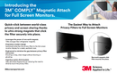 3M Privacy Filter for 23in Full Screen Monitor with 3M COMPLY Magnetic Attach, 518 mm x 291 mm, (16:9) PF230W9EM