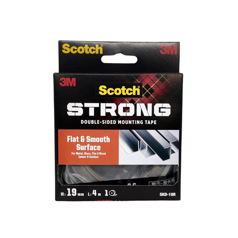 3M Scotch Super Heavy Duty Tape for Metal, Glass, Tiles & Woods, Flat & Smooth Surfaces 19 mm X 4 Meter