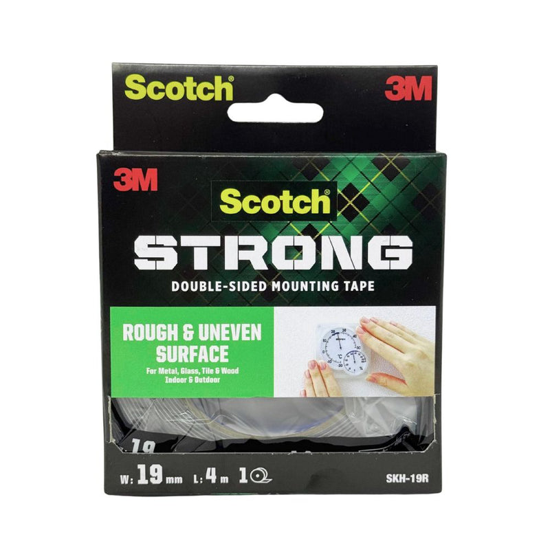 3M Scotch Super Heavy Duty Tape for Metal, Glass, Tiles, Wood - Rough & Uneven Surfaces Grey 19 mm X 4 Meter