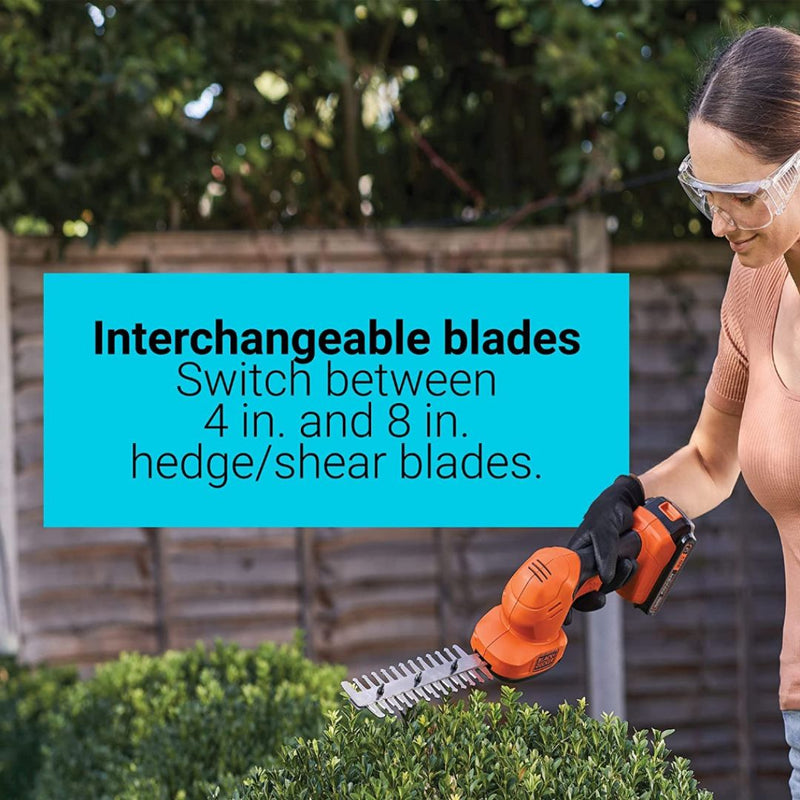 Black and Decker 18V 2in1 Cordless Grass Shear Shrubber, BCSS20D1