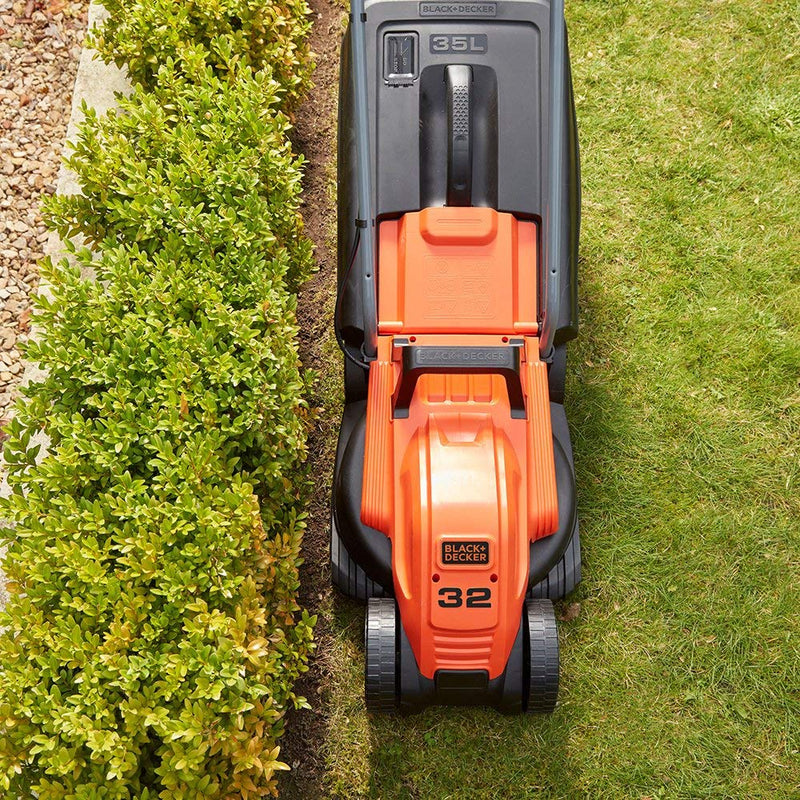 Black & Decker Lawnmower Corded 1200W, Cutting Width 32cm, BEMW451BH-XD