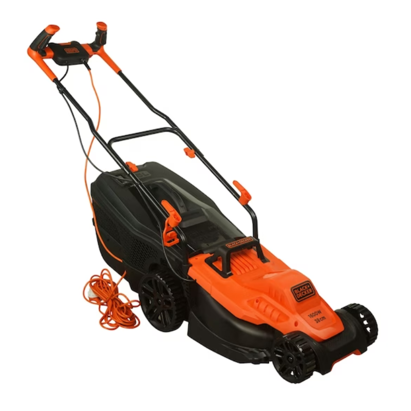 Black & Decker Lawnmower Corded 1600W Cutting Width 38cm