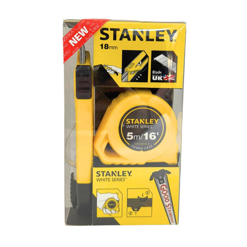 Black & Decker Stanley 5M/16′ Tough Case + 18MM ABS Knife (New)