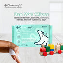 Cloversoft Unbleached Bamboo 99.9% Antibacterial Organic Wipes 40 Sheets
