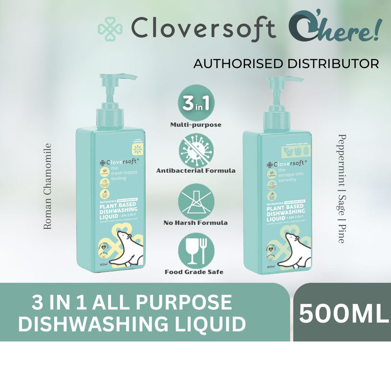 Cloversoft 3in1 Multipurpose Dish Washing Liquid Fruits and Vegetable Cleaner