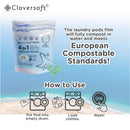 Cloversoft 4 In 1 Anti Dust Mite Basic Laundry Capsules Atlantic Coast 25 Pods