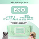 Cloversoft Pets Plant-Based Daily Pet Bath Wipes 70 Sheets