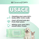 Cloversoft Pets Plant-Based Daily Pet Bath Wipes 70 Sheets