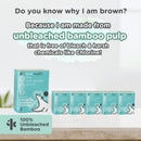 Cloversoft Plant-Based Unbleached Bamboo Pocket Tissues 2 Ply 10 X 10 Sheets