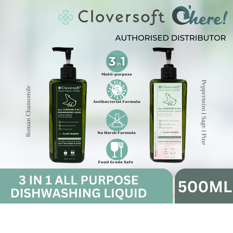 Cloversoft 3in1 Multipurpose Dish Washing Liquid Fruits and Vegetable Cleaner