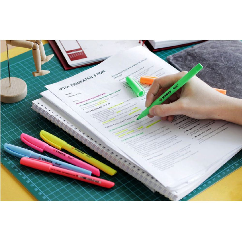 Stabilo Flash Highlighter Yellow/Green/Orange