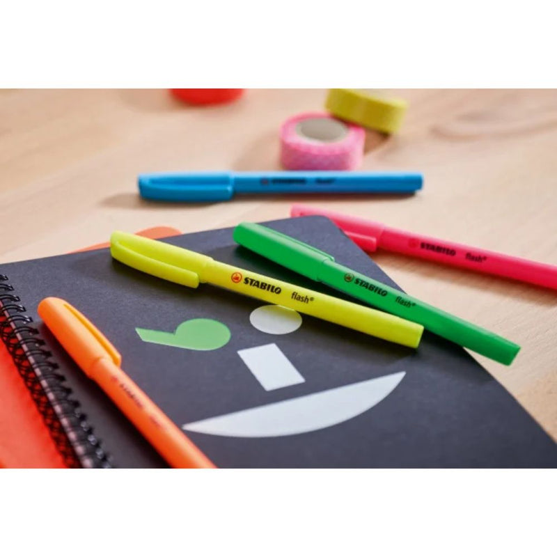 Stabilo Flash Highlighter Yellow/Green/Orange