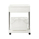 Inochi Nachi Rolling Laundry Storage Shelf White/Grey