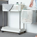 Inochi Nachi Rolling Laundry Storage Shelf White/Grey