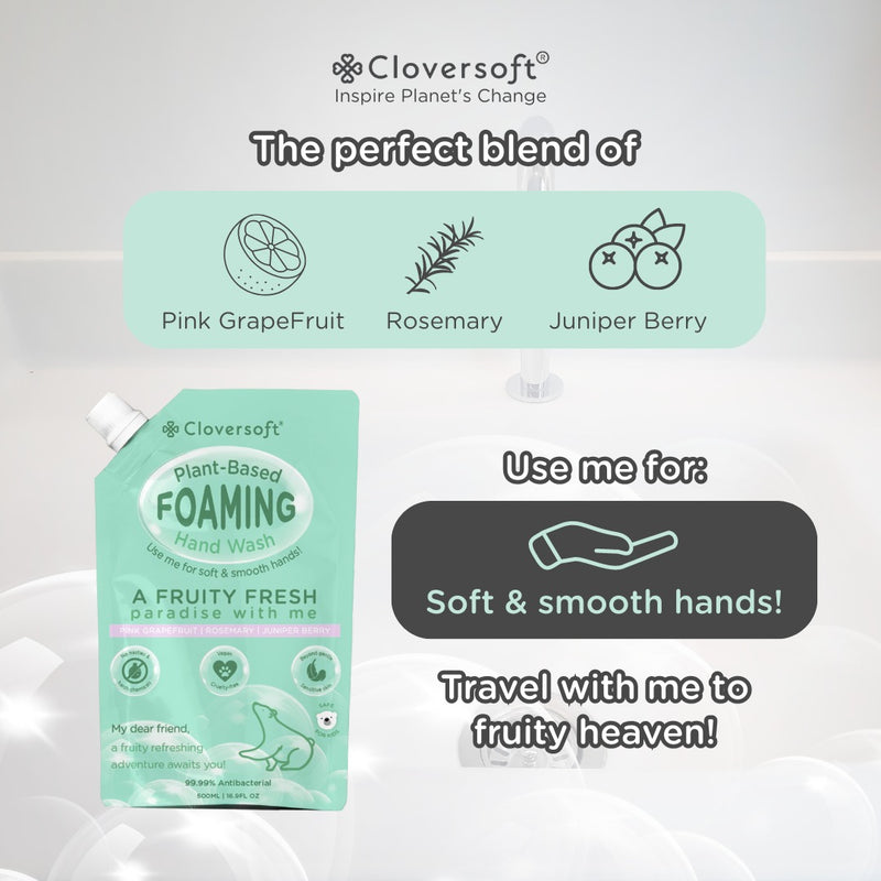 Cloversoft 99.99% Antibacterial Foaming Handwash Refill pack 500ml