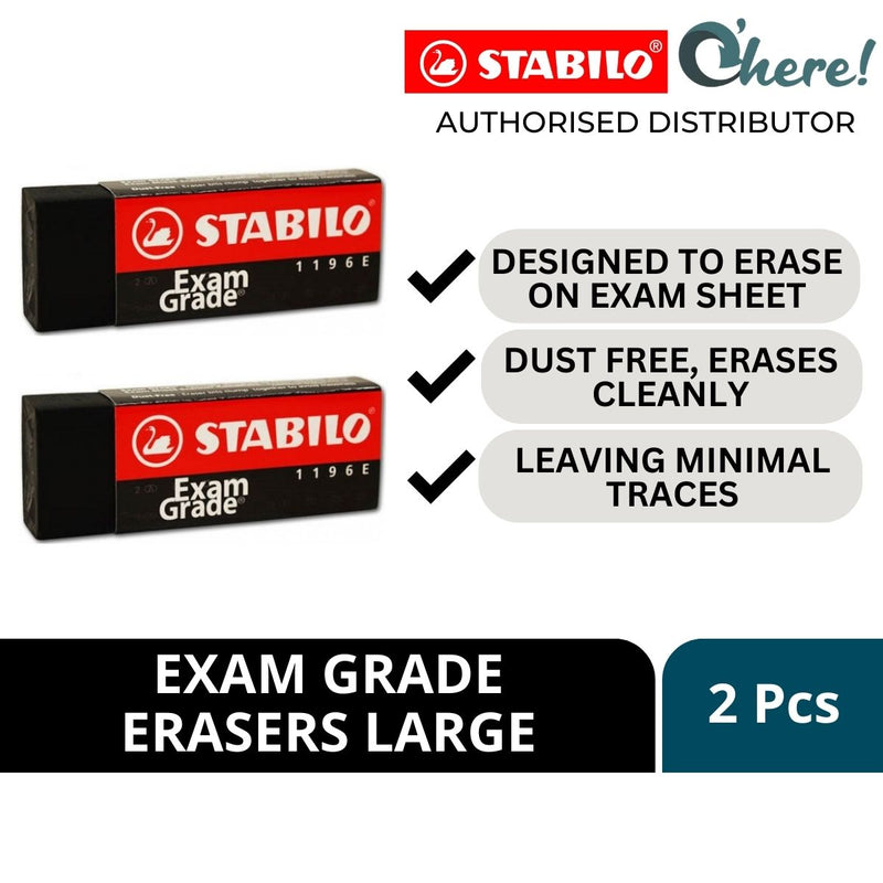 Stabilo Exam Grade Erasers Large, Pack of 2