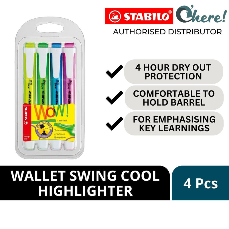 Stabilo Swing Cool Highlighter - Set of 4