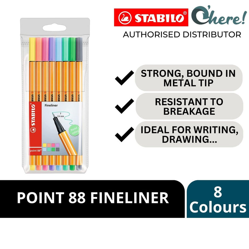 Stabilo Fineliner Point 88 - Assorted Colors