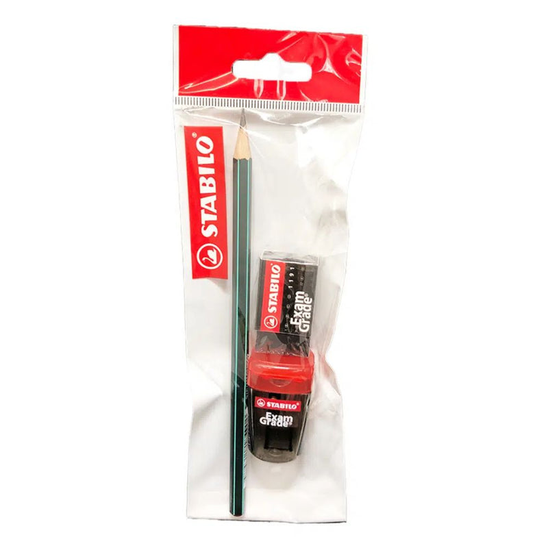 Stabilo Set of 282 Pencil + Eraser + Sharpener and Exam Grade Sharpener With Container