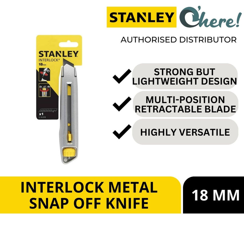 Stanley Inter Lock 18 mm Metal Snap Off Knife