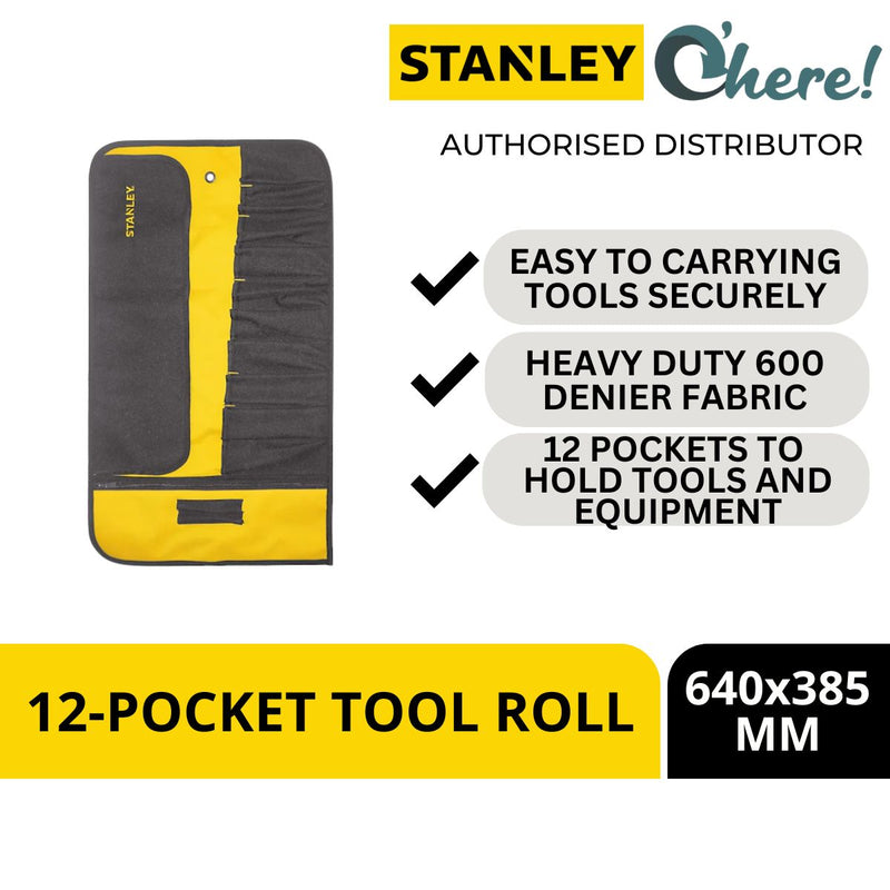 Stanley 1-93-601 12-Pocket Tool Roll 640x385mm