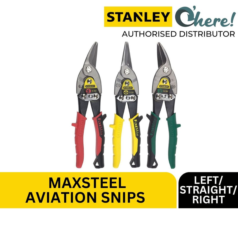 Stanley MaxSteel Aviation Snips Left/Straight/Right Curve