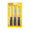 Stanley Wood Chisel Set 3 Pcs, 1/2"-3/4"-1"