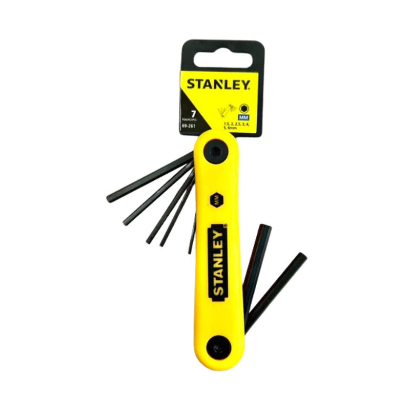 Stanley Hex Key 7 Pcs Metric Folding Set 1.5-6mm