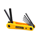 Stanley 69-262 Hex Key Set Folding Metric 7 Pcs, 2.5-10mm