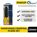 Stanley 84-253-22 Handyman Crimping Pliers Set, 230mm/9in