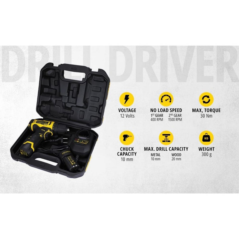 Stanley 12V Cordless Drill Driver SCD10D2K-B1
