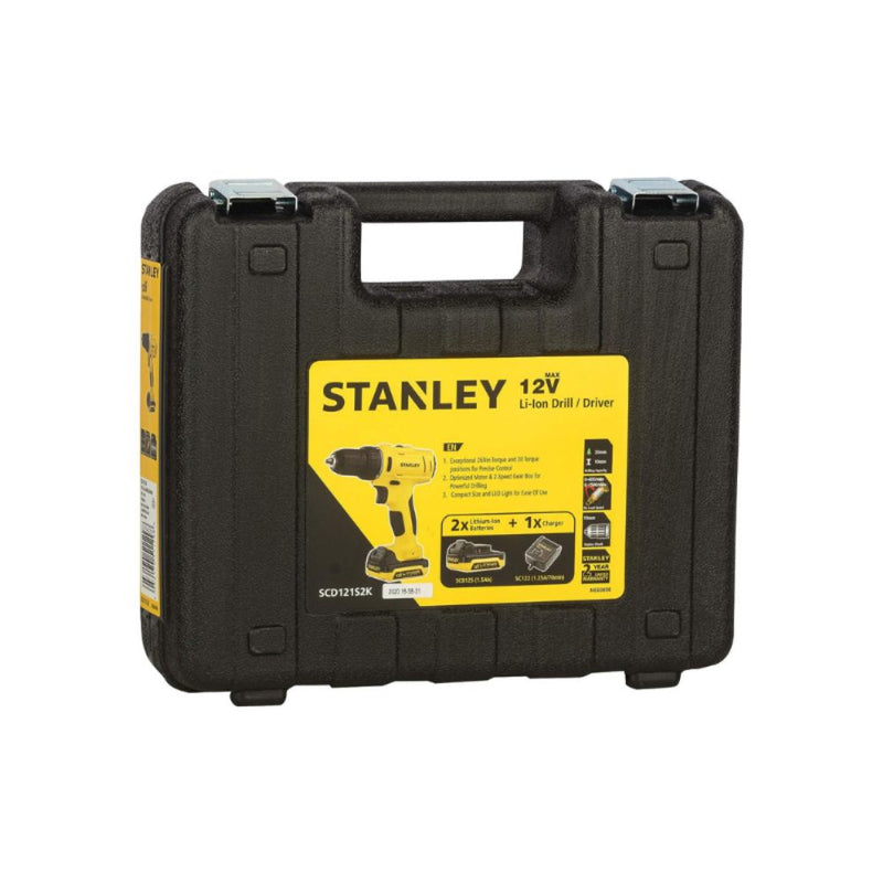 Stanley 12V Cordless Drill Driver 10mm SCD121S2K-B1