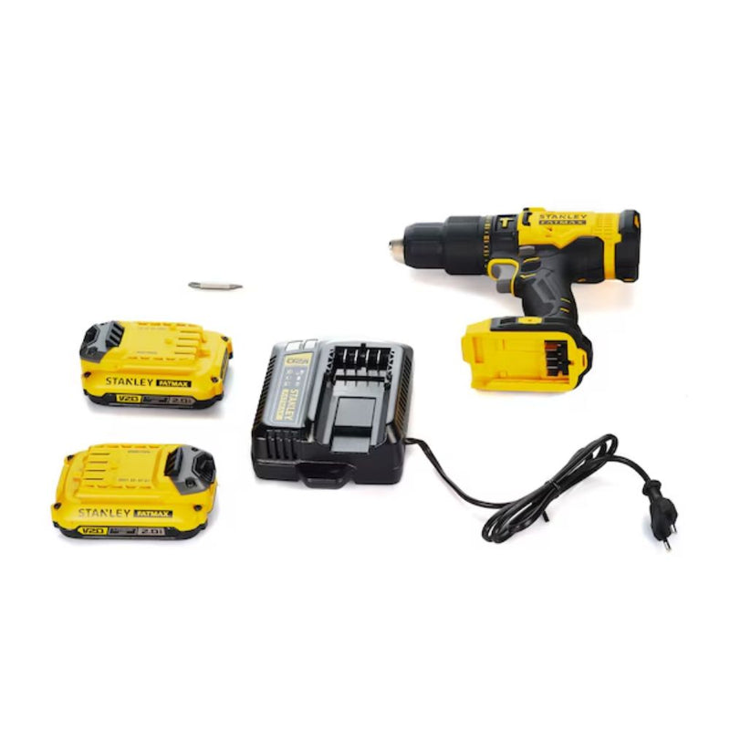 Stanley 20V 2.0AH Li-on Brushed Hammer Drill 50NM SCD711D2K-B1