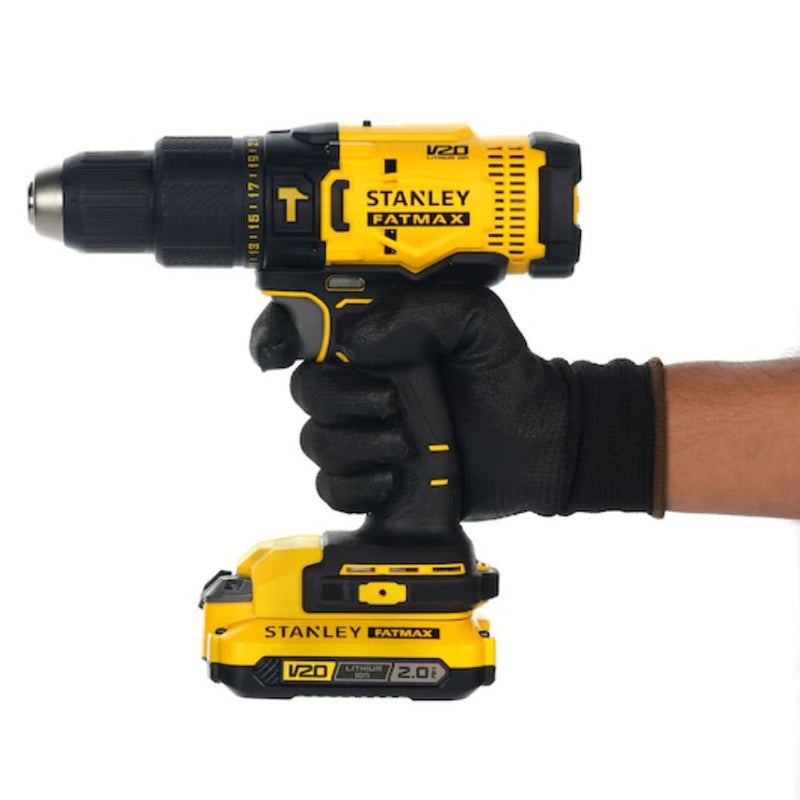 Stanley 20V 2.0AH Li-on Brushed Hammer Drill 50NM SCD711D2K-B1