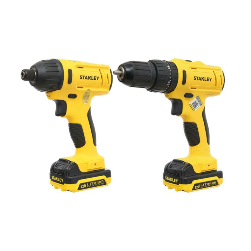 Stanley 12V Hammer Drill & Impact Drill Combo Kit SCHI121S2FK-B1