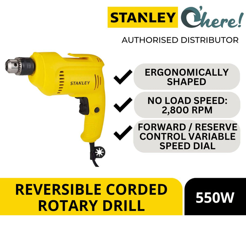 Stanley 10mm Variable Speed Rotary Drill 550W STDR5510-XD