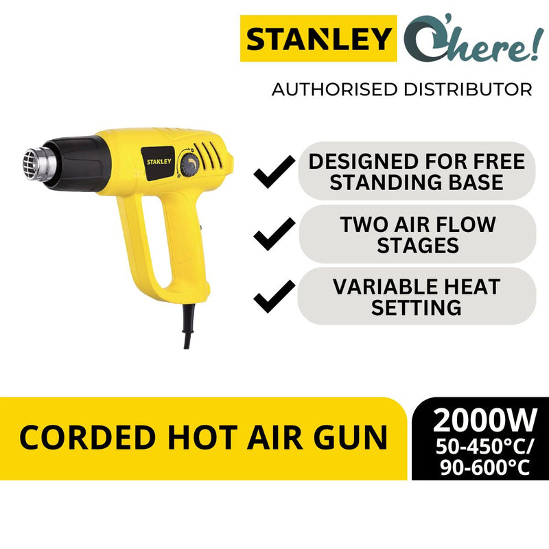 Stanley 2000W Heat Gun 50 - 600°C STEL670-B1